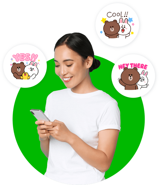 Connect with Millenials Young woman sending emojis
