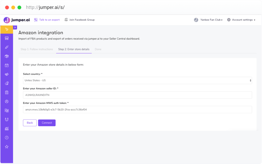 Amazon Integration Dashboard